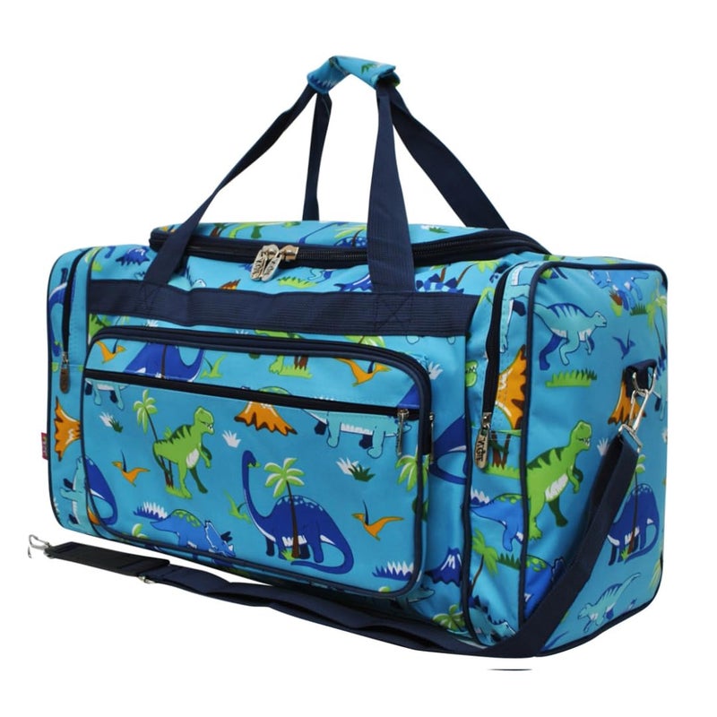 NGIL Canvas 23" inch Duffle Bag (Friendly Dinosaur Print) - Image 1
